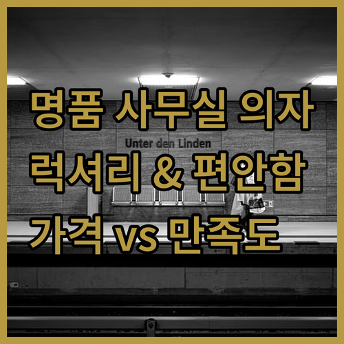 고급스러운 사무실 의자 추천? 럭셔리