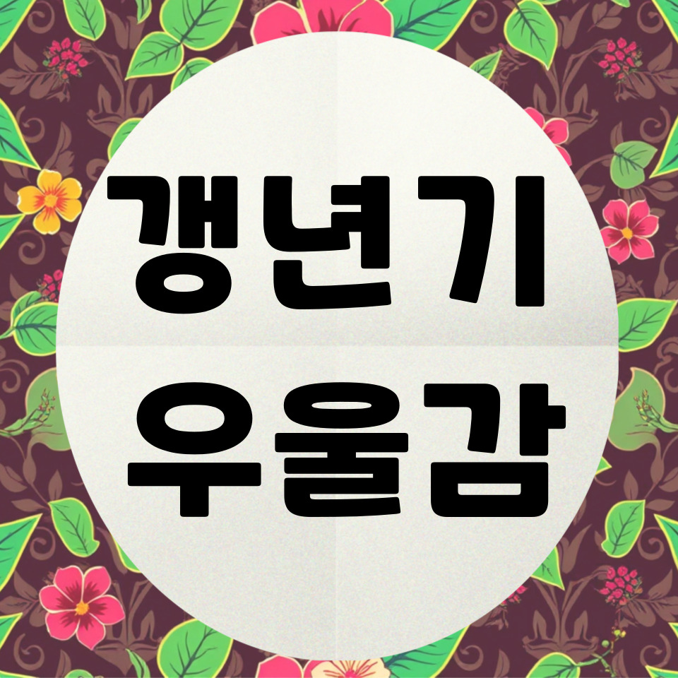 갱년기 우울감 카드뉴스