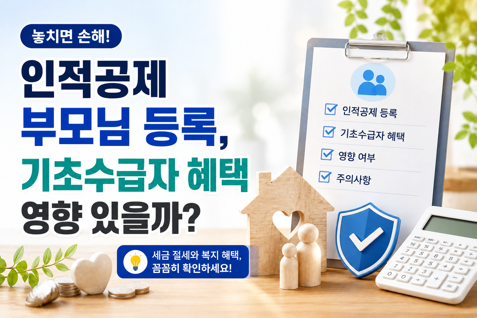인적공제 부모님 등록, 기초수급자 혜택에 영향 있을까?