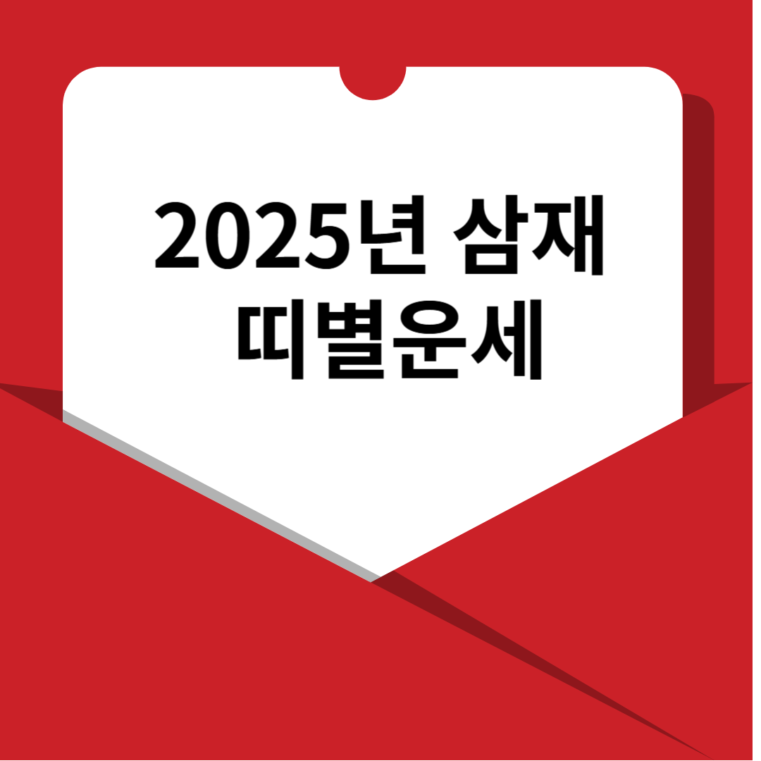2025년 삼재 띠별 운세
