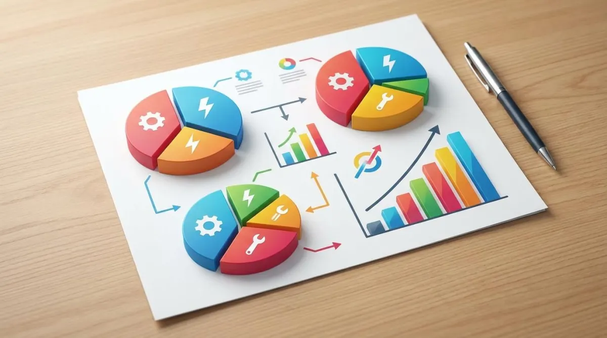 다양한 국가기술자격증의 취득 난이도와 예상 연봉을 분석한 파이 차트와 그래프 문서 이미지