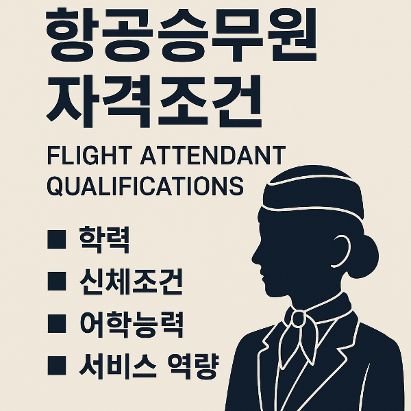 항공승무원 자격조건 총정리