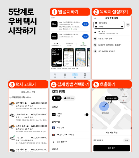 우버택시이용방법