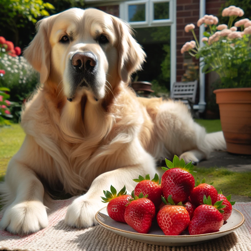 리트리버와 딸기