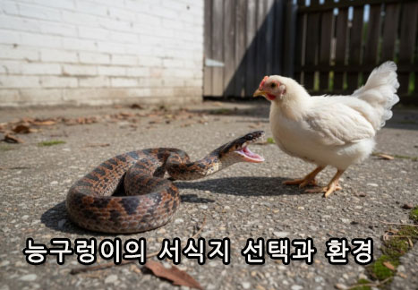 능구렁이의 서식지 선택과 환경 적응