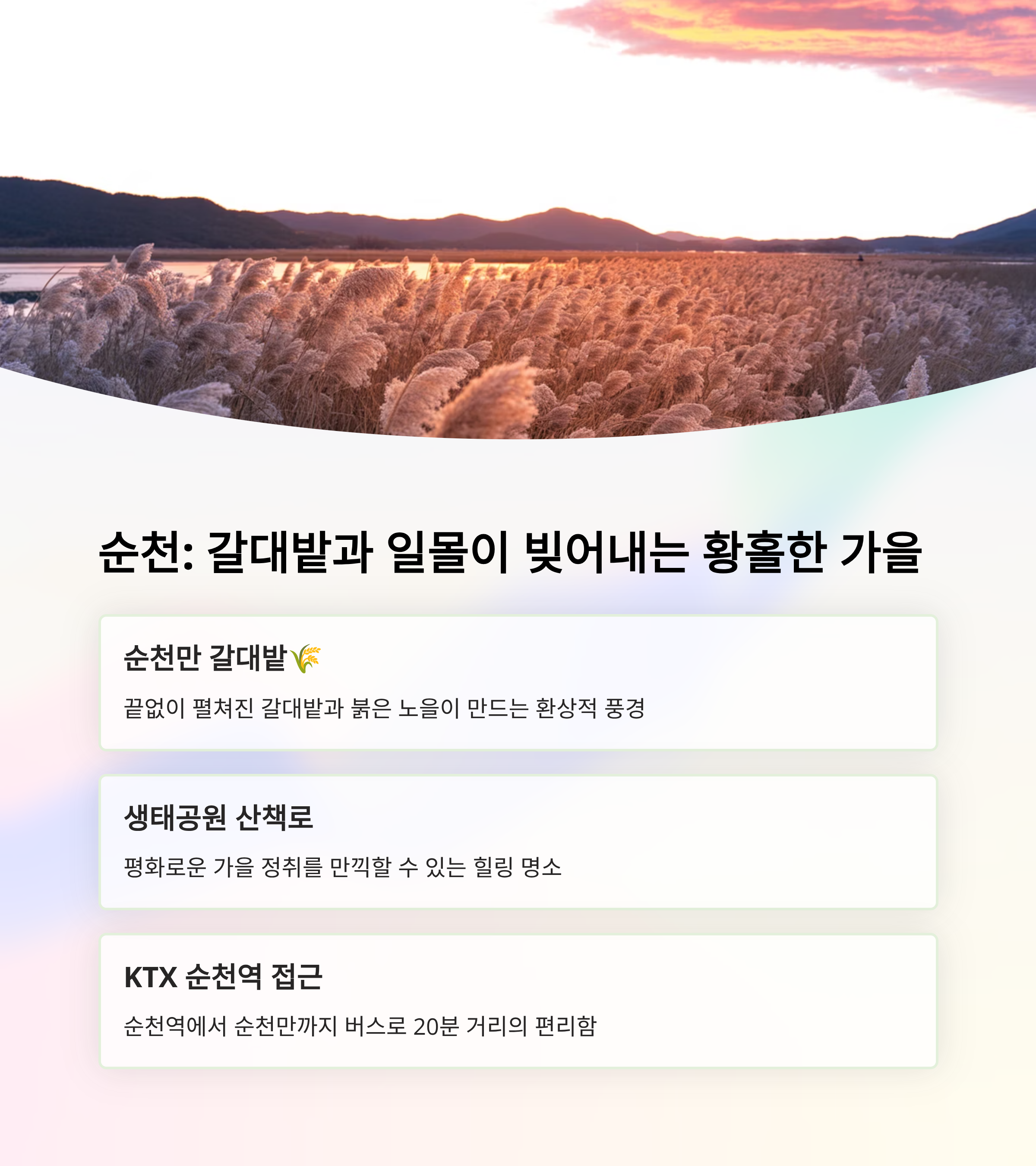 순천 &ndash; 자연과 생태가 살아 숨 쉬는 여행지