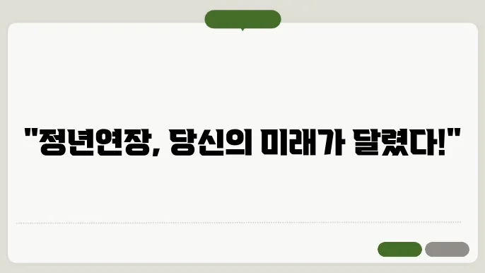 내년 정년연장 단계적 의무화 완벽정리