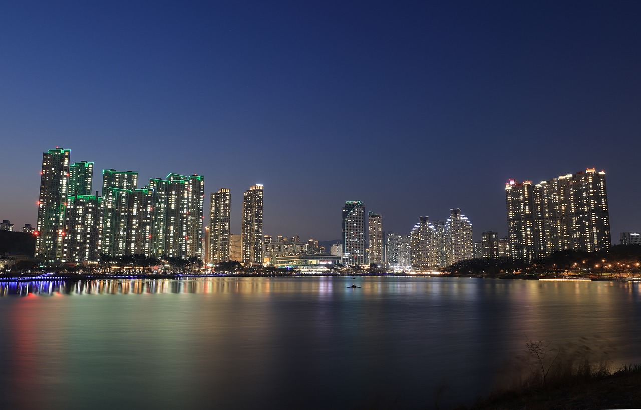 광교 호수 공원 야경