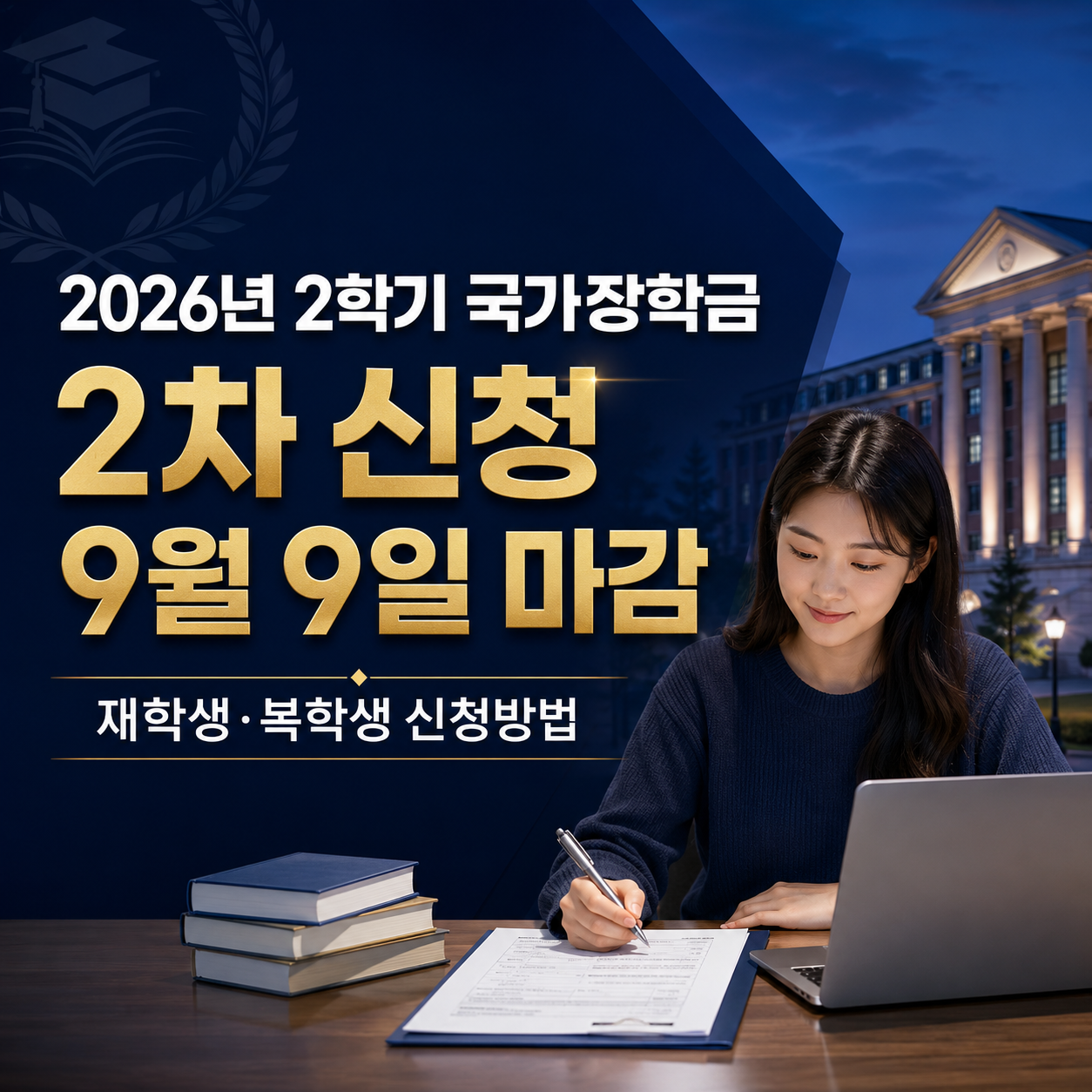 2026년 2학기 국가장학금 2차 신청｜9월 9일 마감 대상&middot;서류 확인