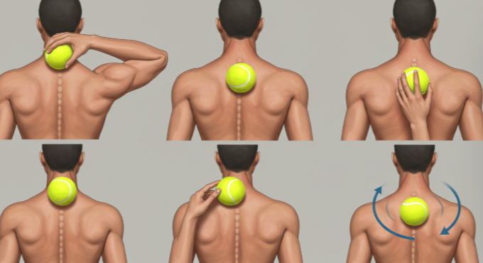 테니스 공 마사지 방법