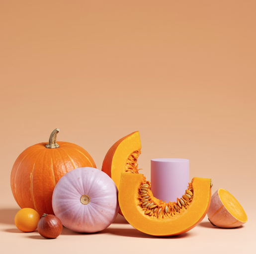 단호박 들이 올려져 있는 모습