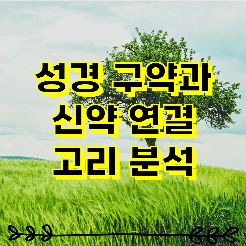 성경 구약과 신약 연결 고리 분석