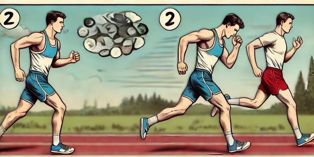 2대 2 호흡법으로 열심히 러닝하고 있는 사람들