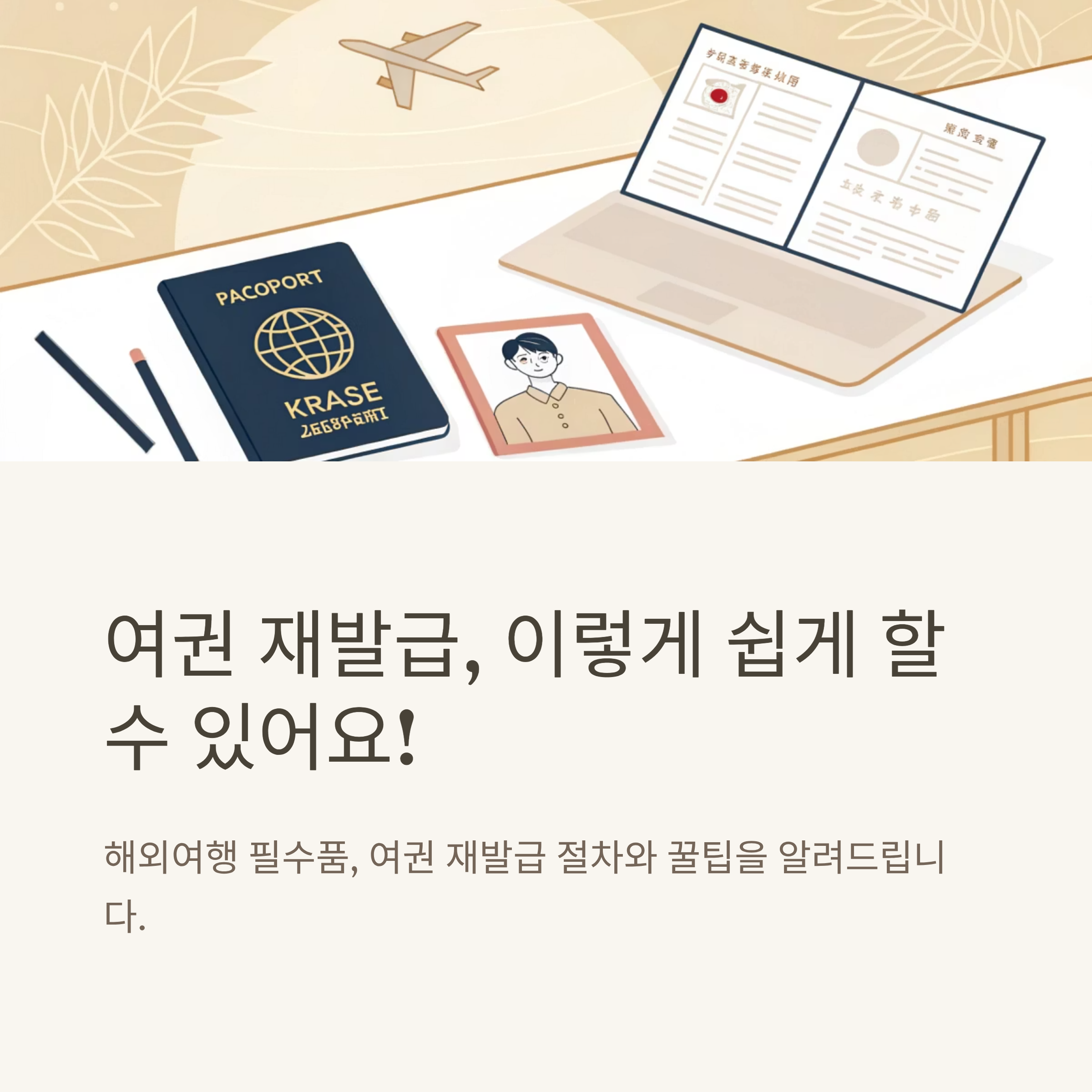 여권 재발급 신청 순서와 준비물