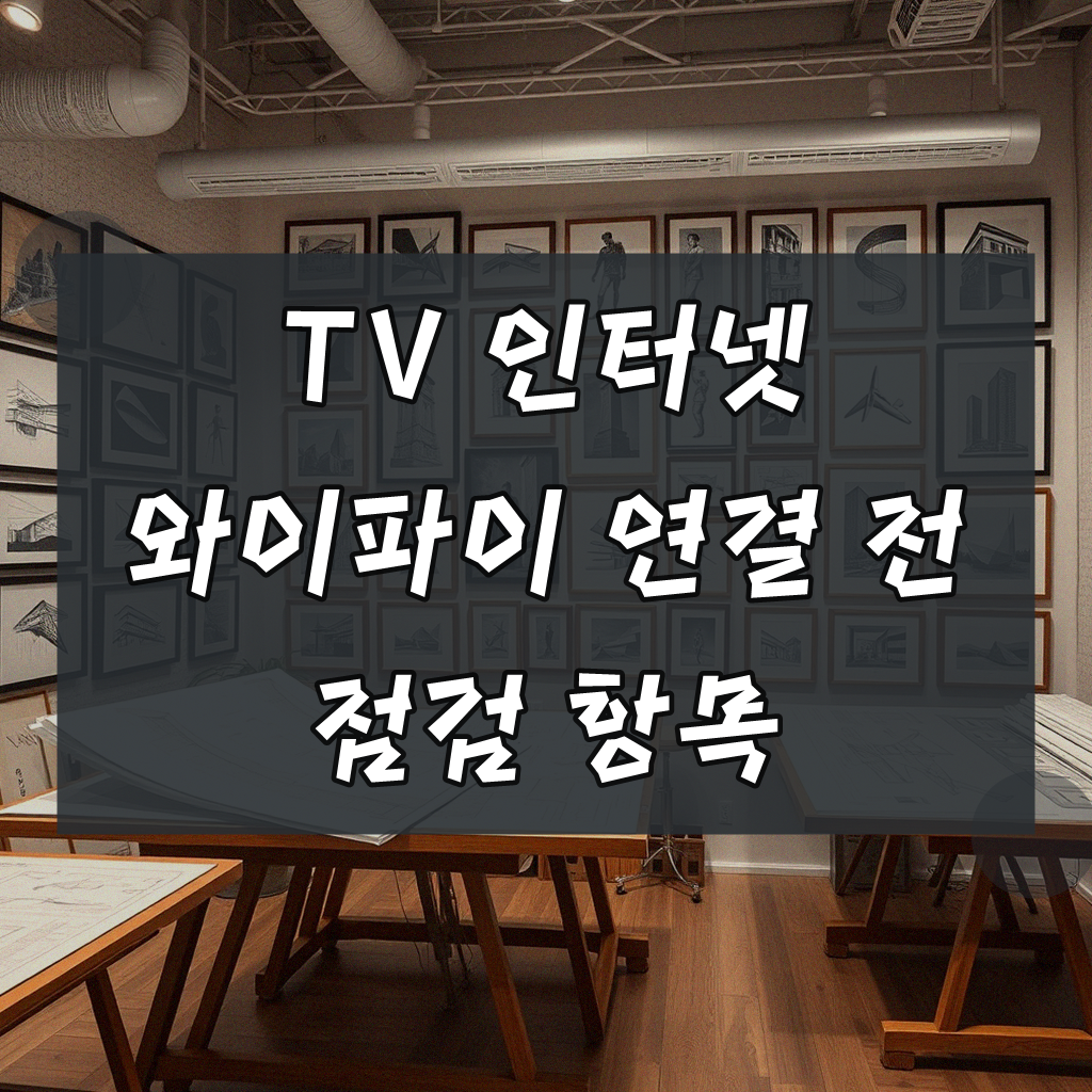TV 인터넷 와이파이 연결, 무엇을 먼저 점검할까