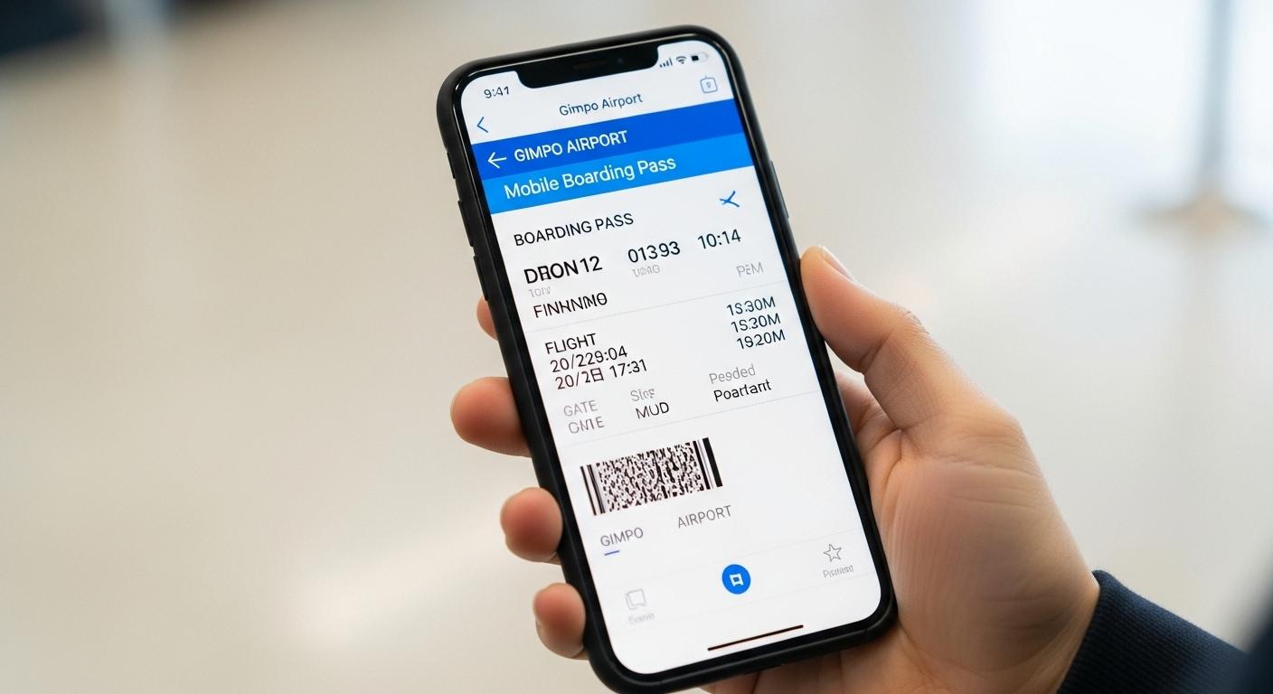 김포공항 모바일 탑승권