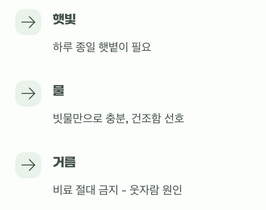 햇살은 보약, 물과 거름은 독약