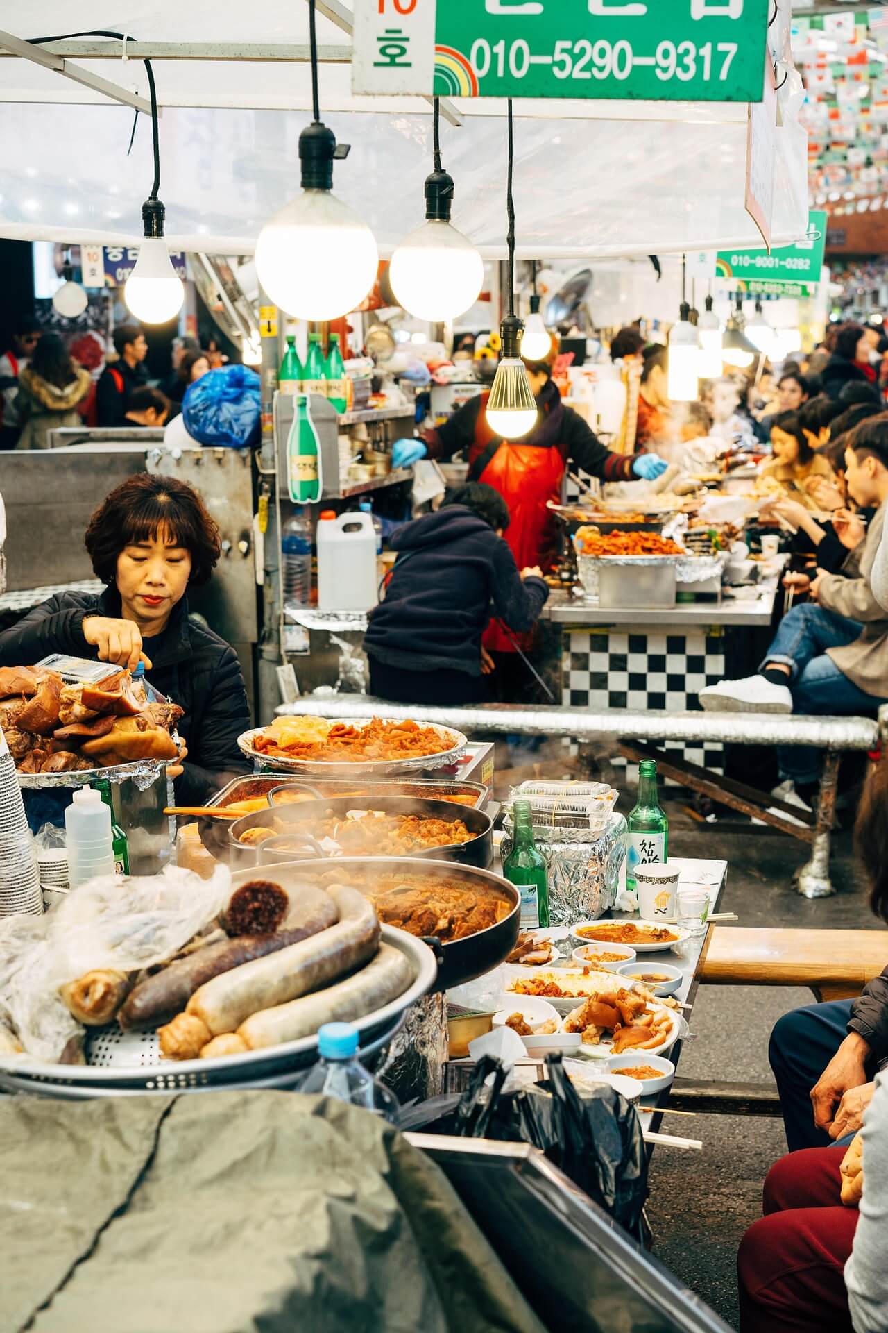야시장 분위기