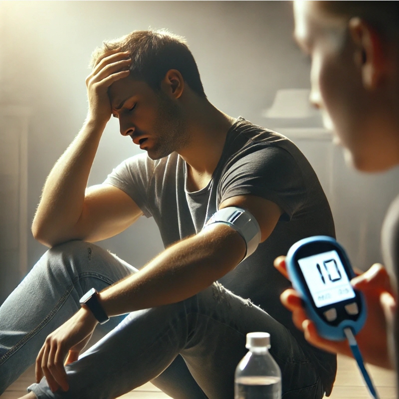 고혈당-쇼크-증상으로-힘들어하는-남자-사진