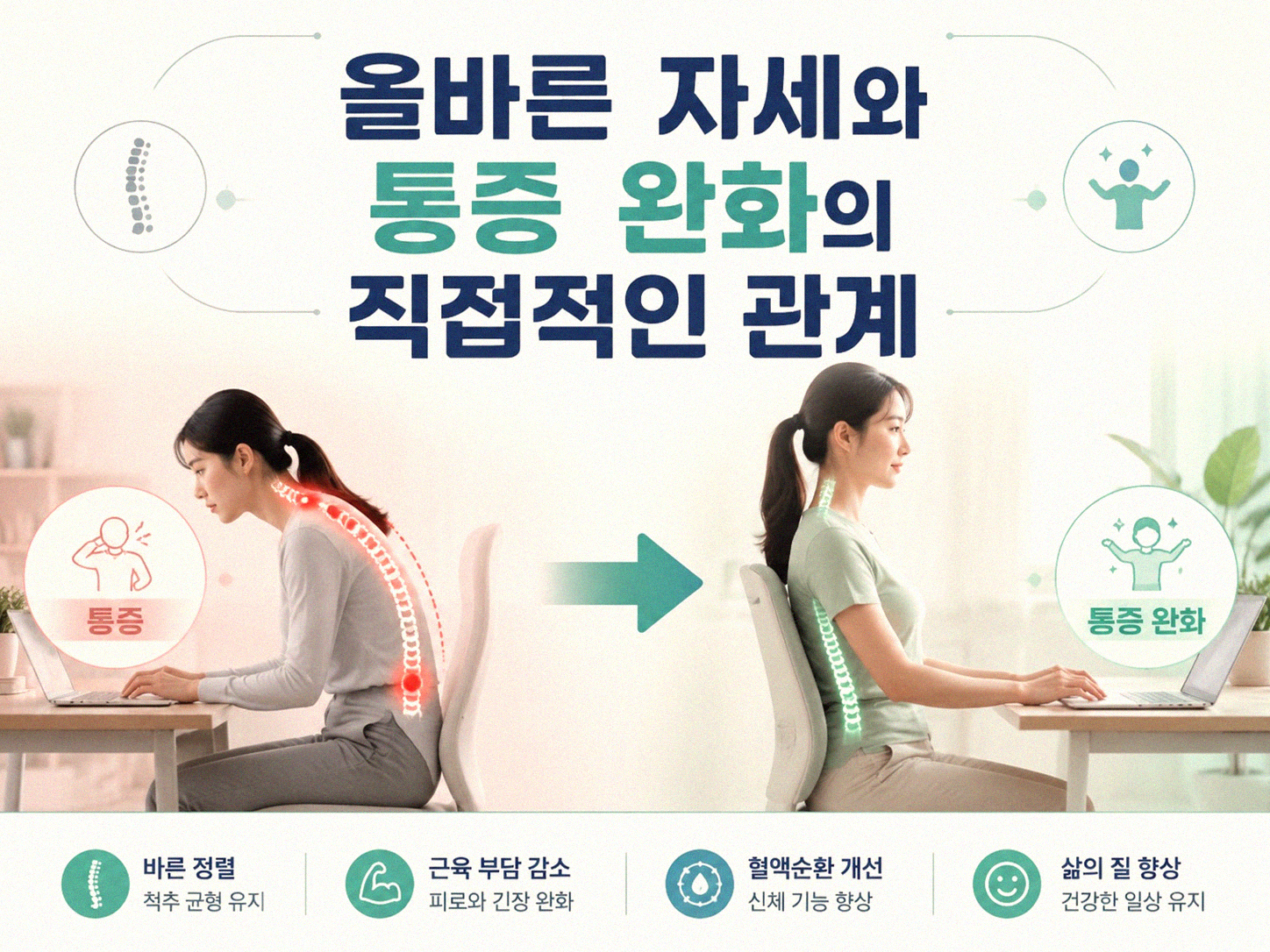 내 몸에 맞는 자세, 만성 통증 줄이는 의외의 연결고리