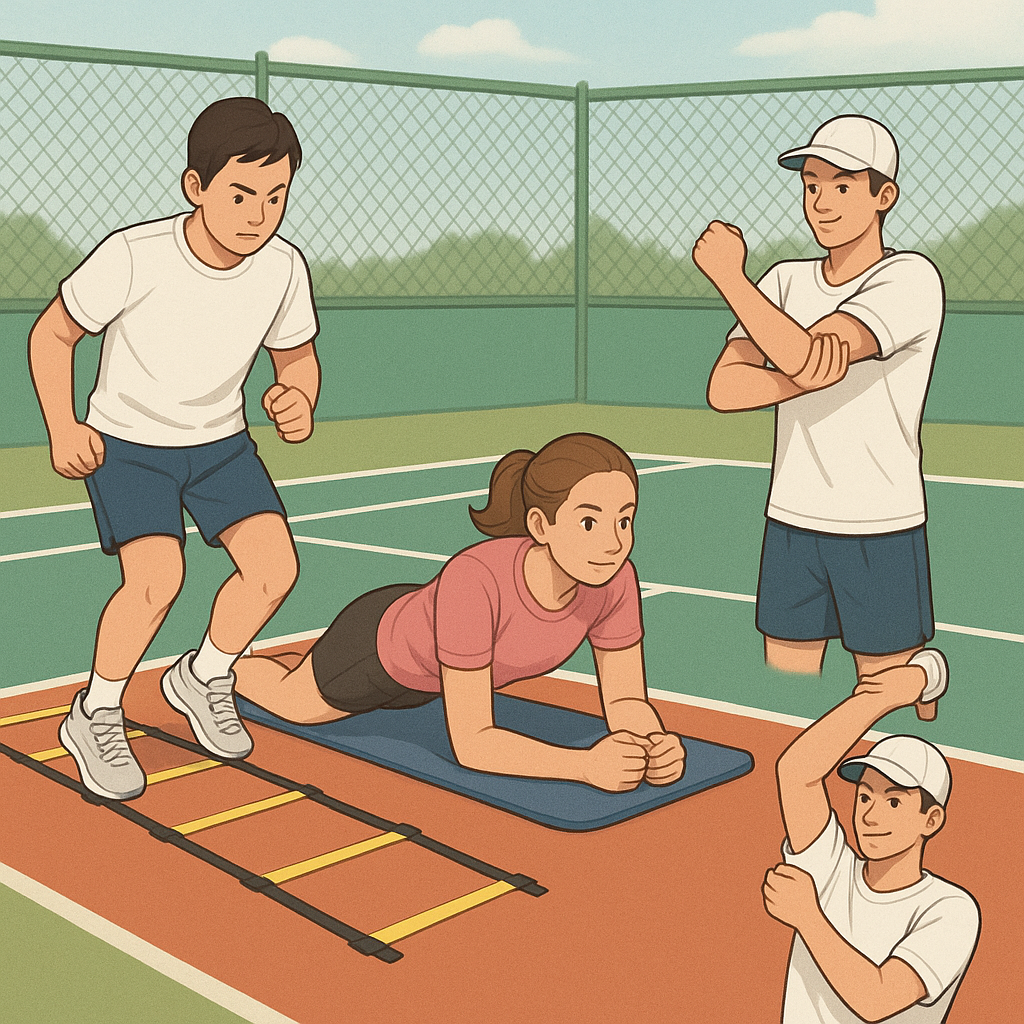 테니스 입문자를 위한 기초 체력 훈련 관련 사진