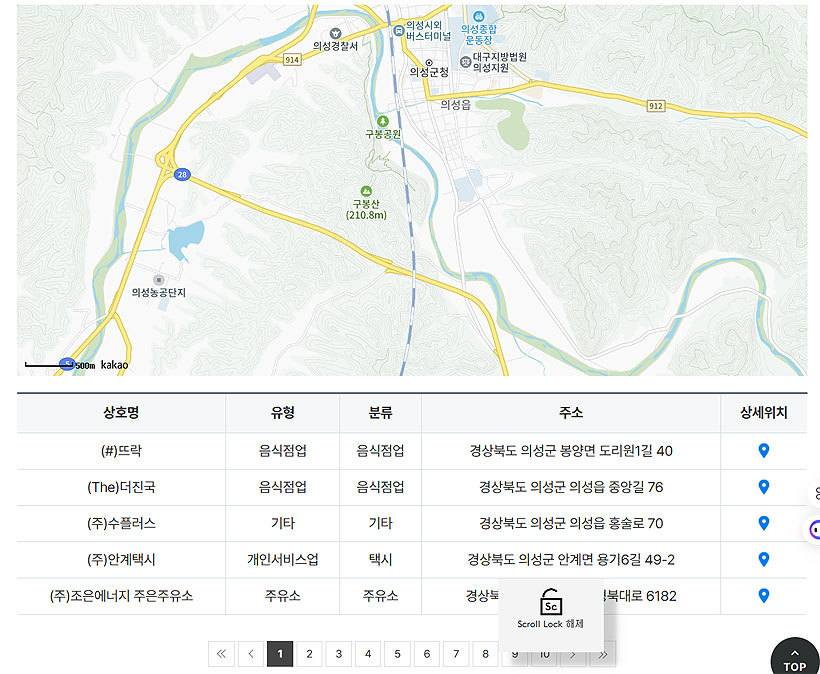 의성사랑상품권-사용처-리스트