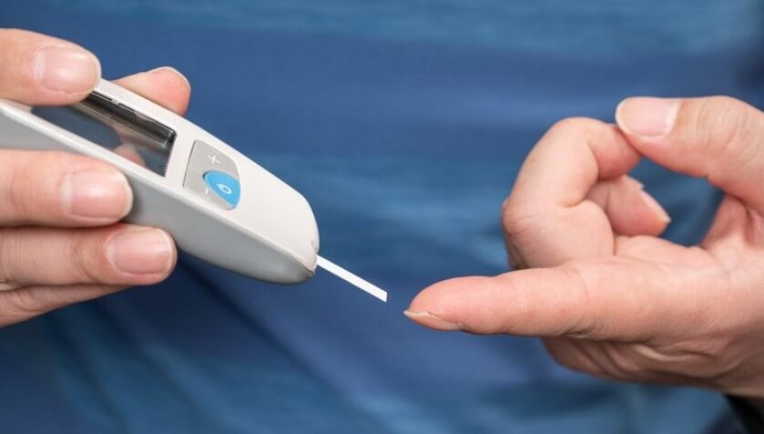 당뇨 수치 검사입니다.