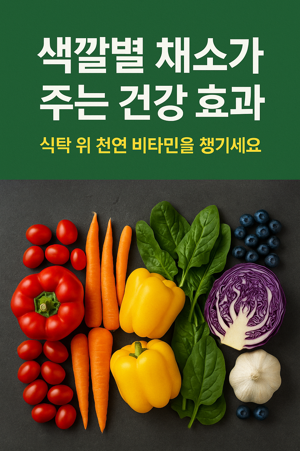 색깔별 채소가 주는 건강 효과 식탁 위 천연 비타민을 챙기세요