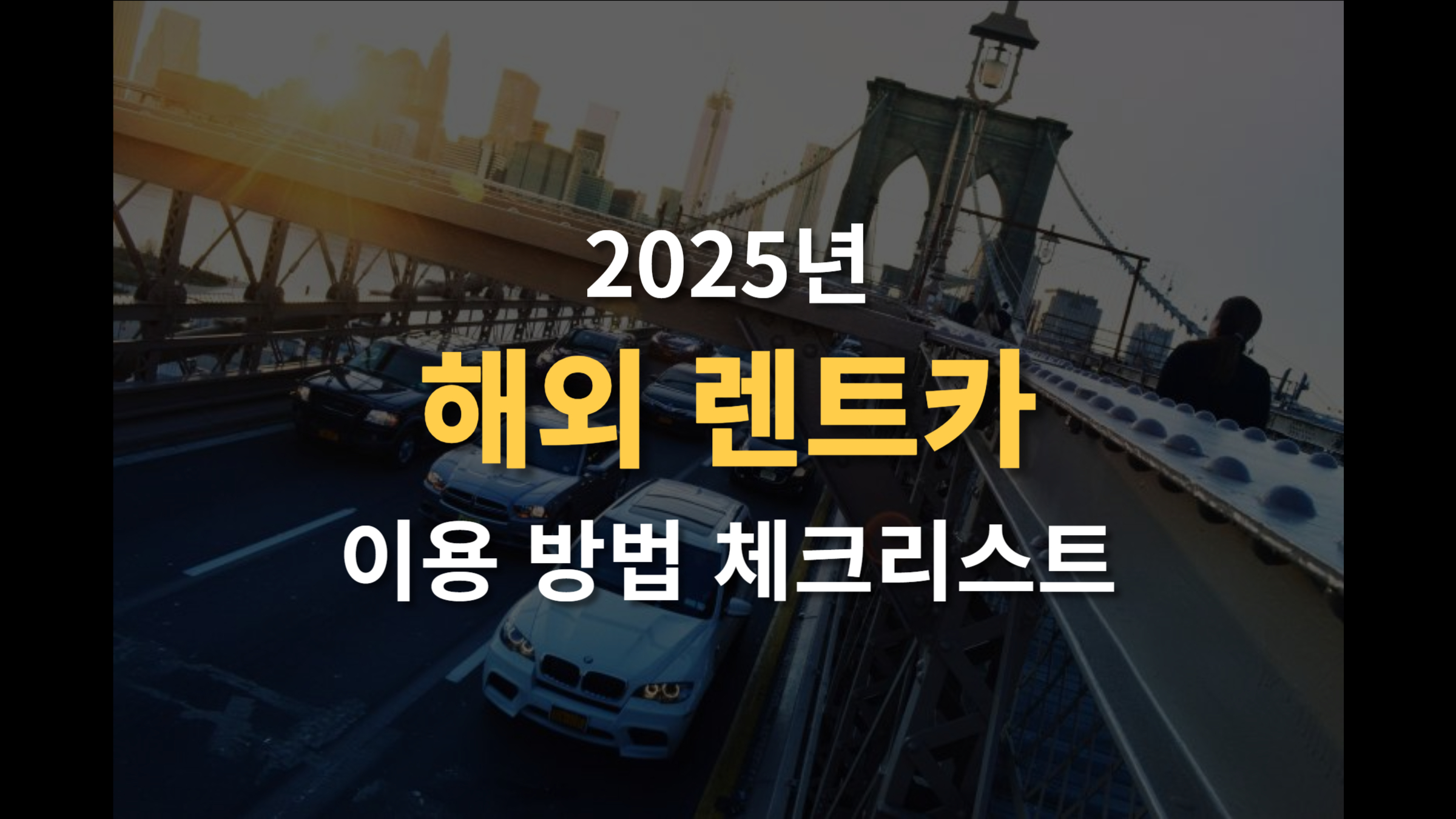 해외 렌트카 이용 방법 보험 계약 면허증 등 체크리스트 총정리