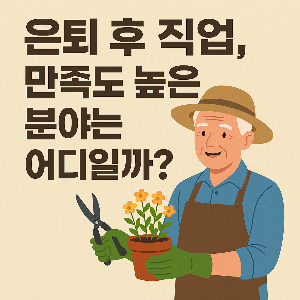 은퇴 후 직업, 만족도 높은 분야에 관한 사진