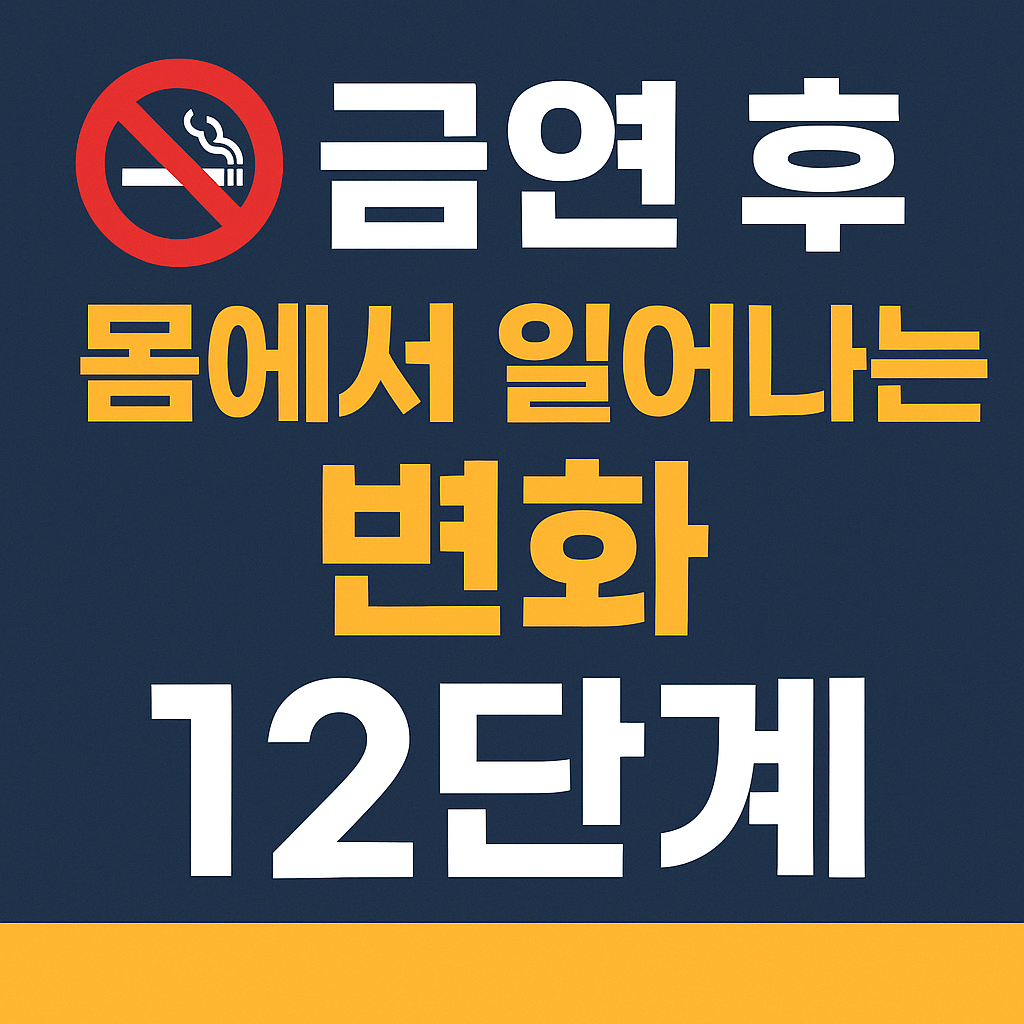 금연 후 몸에서 일어나는 변화 12단계 / 언제부터 효과가 나타날까?