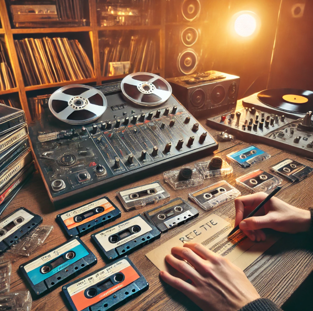 추억의 음악 테이프 제작 순간