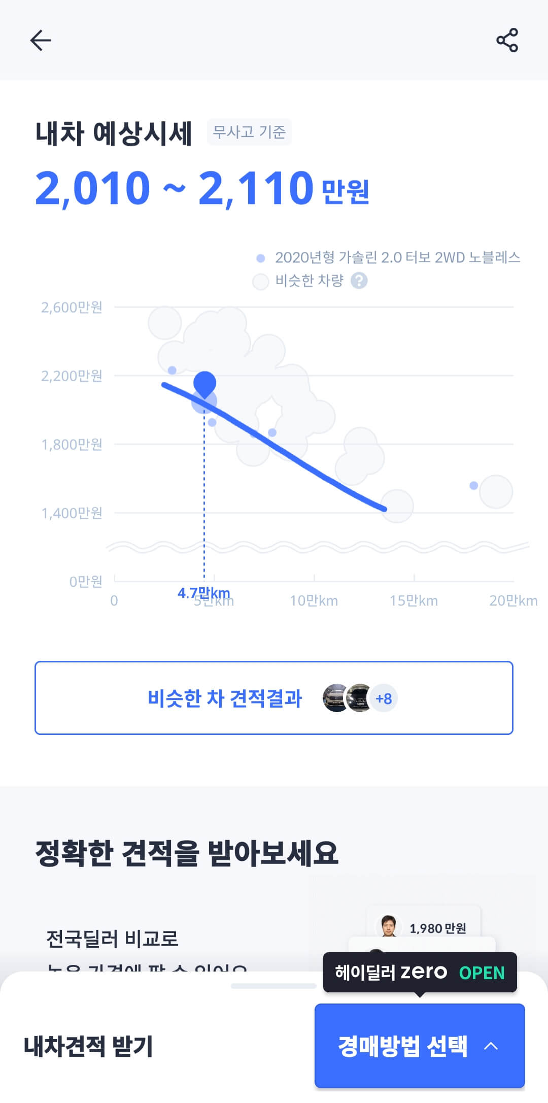 제-차량-헤이딜러-실제-가격조회-사진