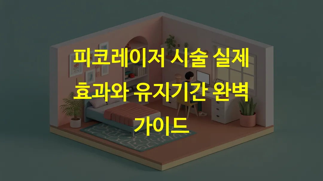 피코레이저 시술 실제 효과와 유지기간 완벽 가이드