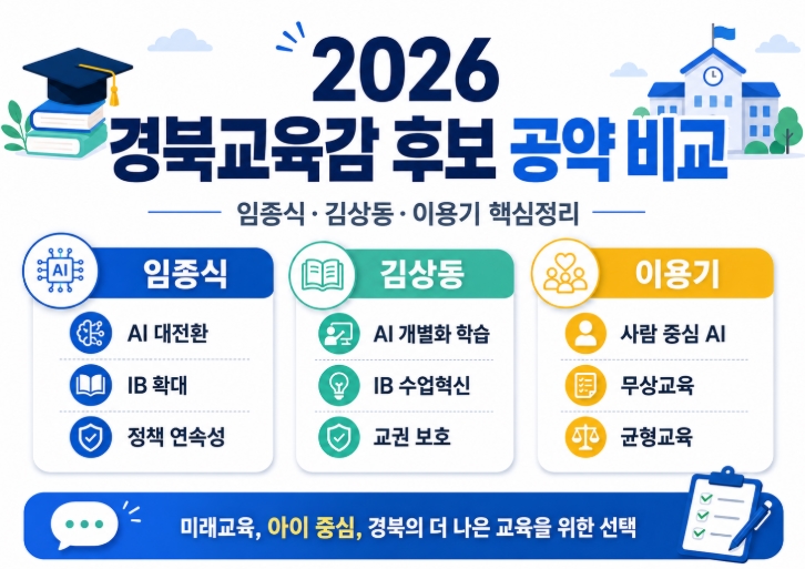 2026 경북교육감 후보 공약 비교