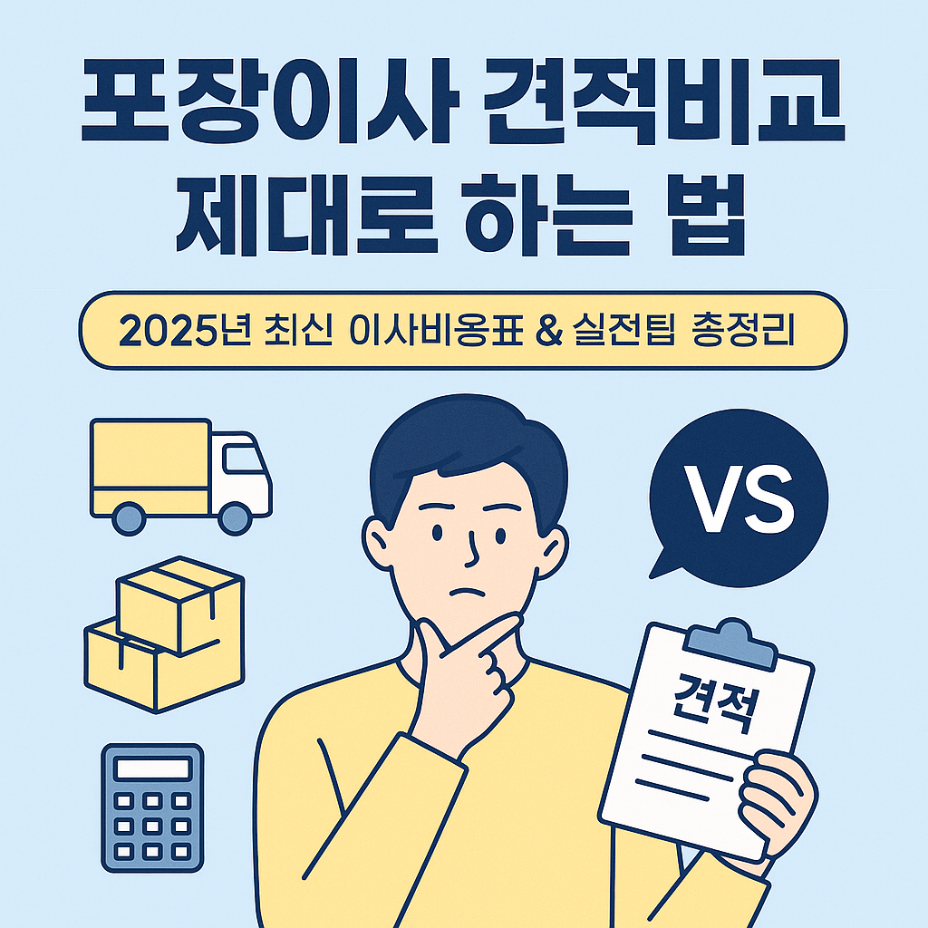 포장이사 견적비교 제대로 하는 법