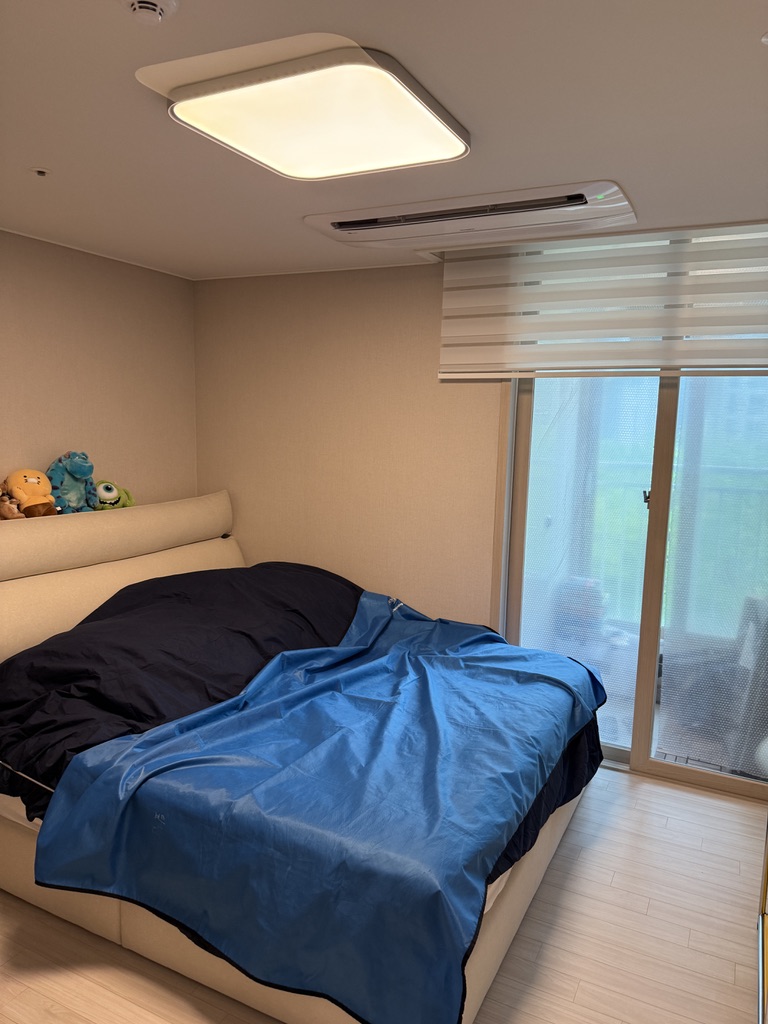 에어컨 청소 침대 보양작업