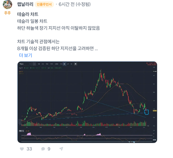 테슬라 시가 총액 : 토스증권 테슬라 커뮤니티