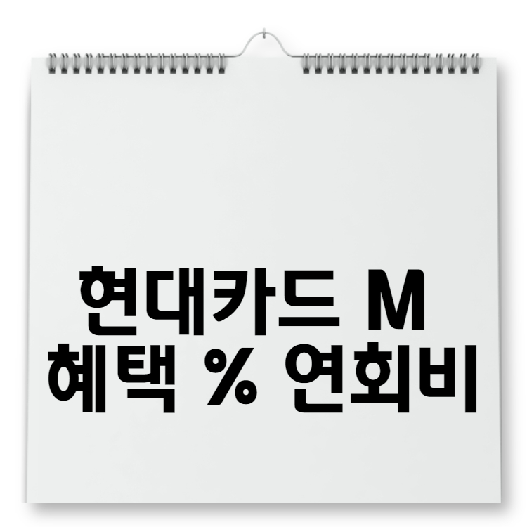 현대카드 M 혜택 % 연회비