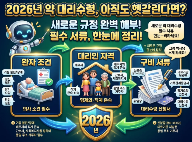 2026년 재택의료 처방전 약 대리수령 범위, 핵심 완벽 분석