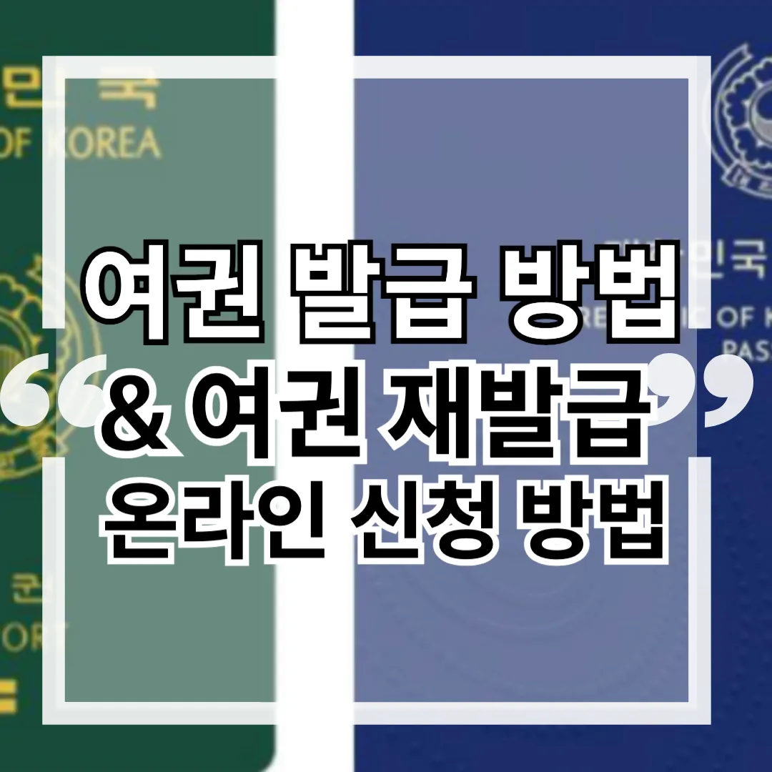 여권 발급 방법 &amp; 여권 재발급 온라인 신청 방법