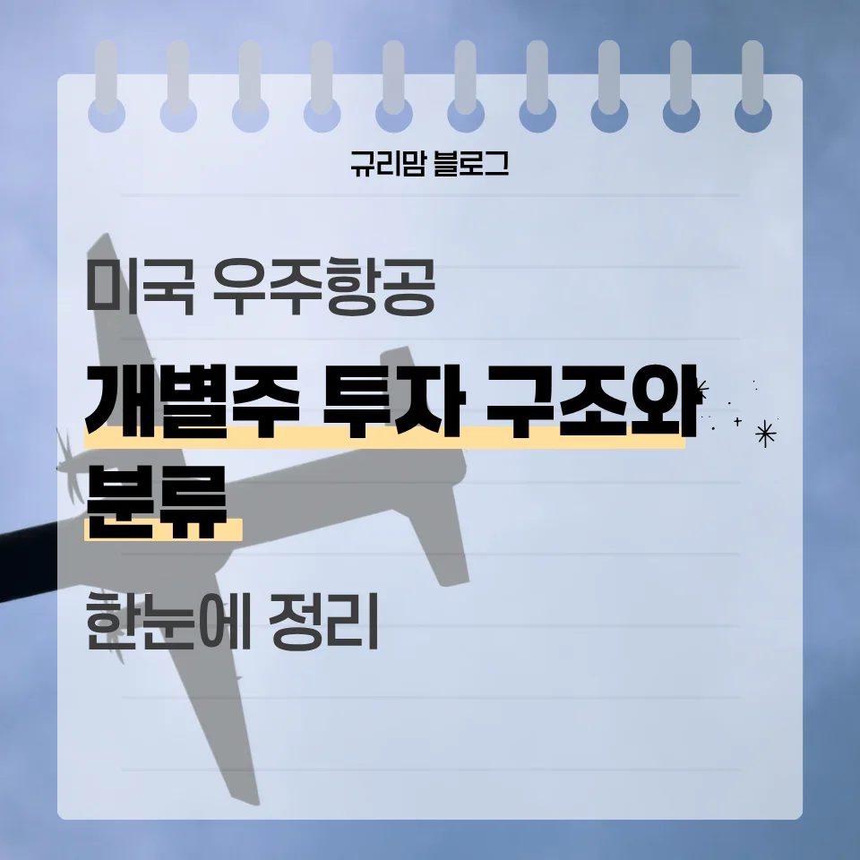 미국 우주항공 개별주 투자 구조와 분류 한눈에 정리