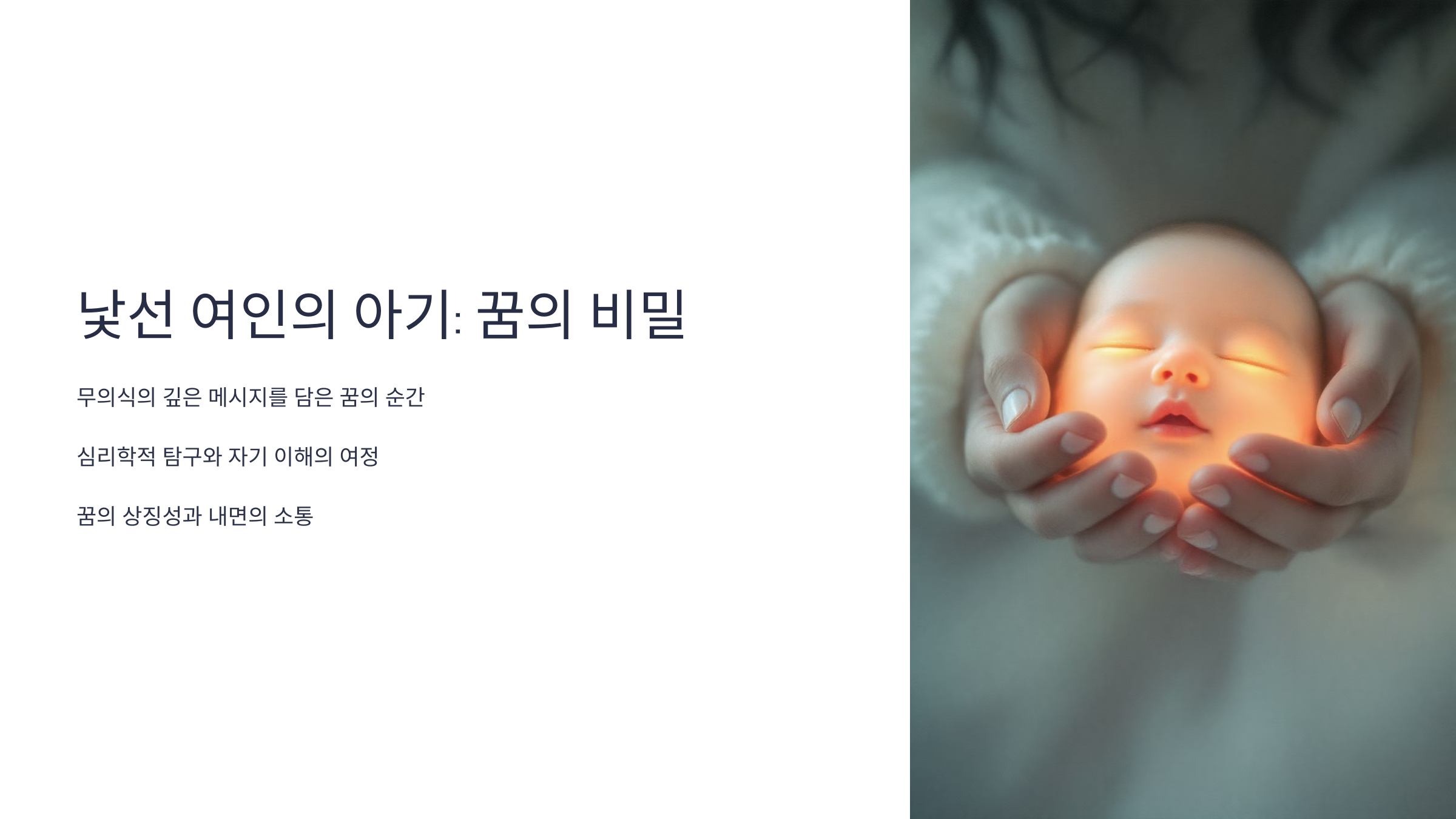 낯선 여인의 아기: 꿈의 비밀