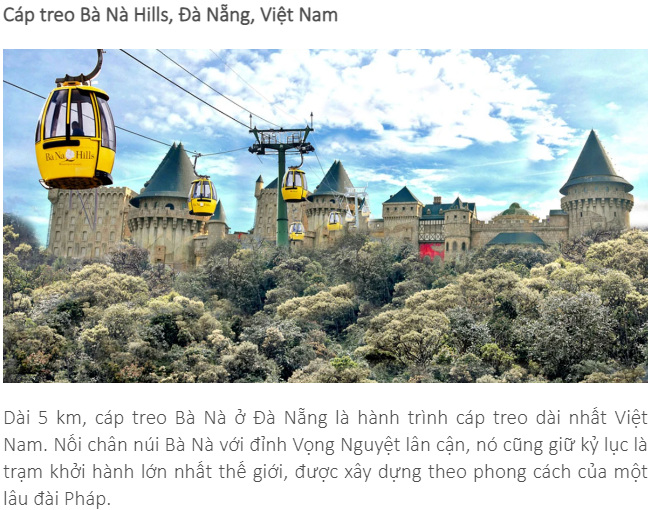 다낭 바나힐의 케이블카