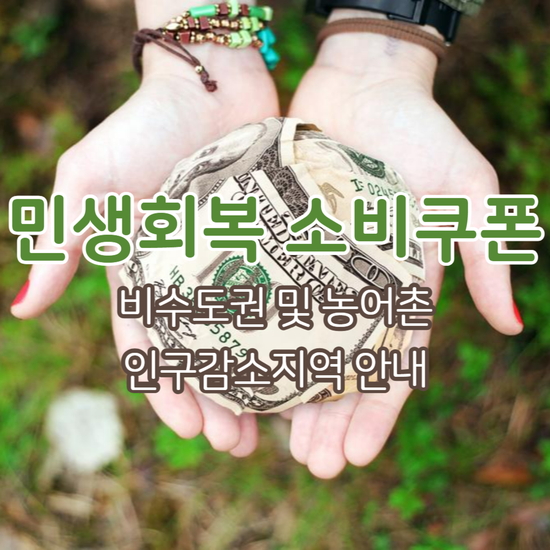 2025 민생회복 소비쿠폰: 신생아 포함 비수도권 및 농어촌 인구감소지역 안내