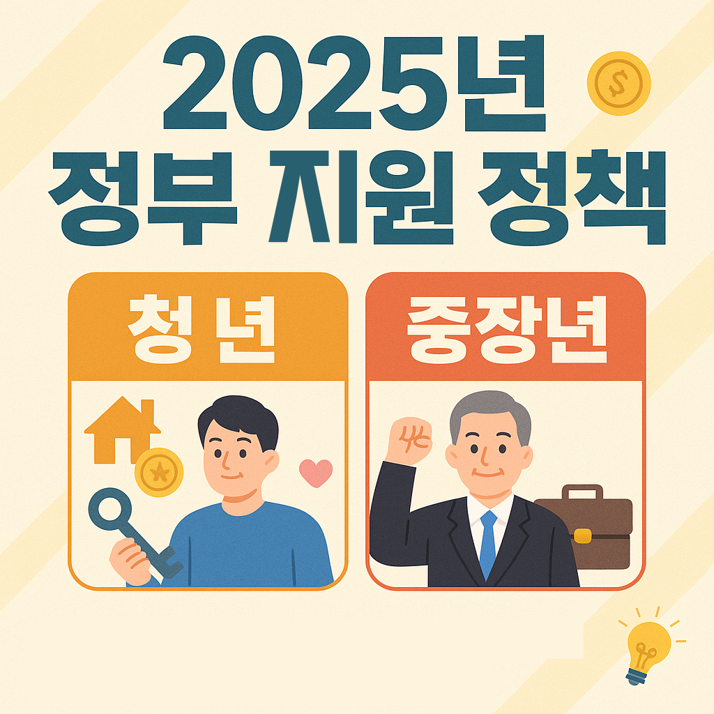2025년 정부지원&middot;생활정보 총정리 청년과 중장년층을 위한 최신 복지 정책 혜택!