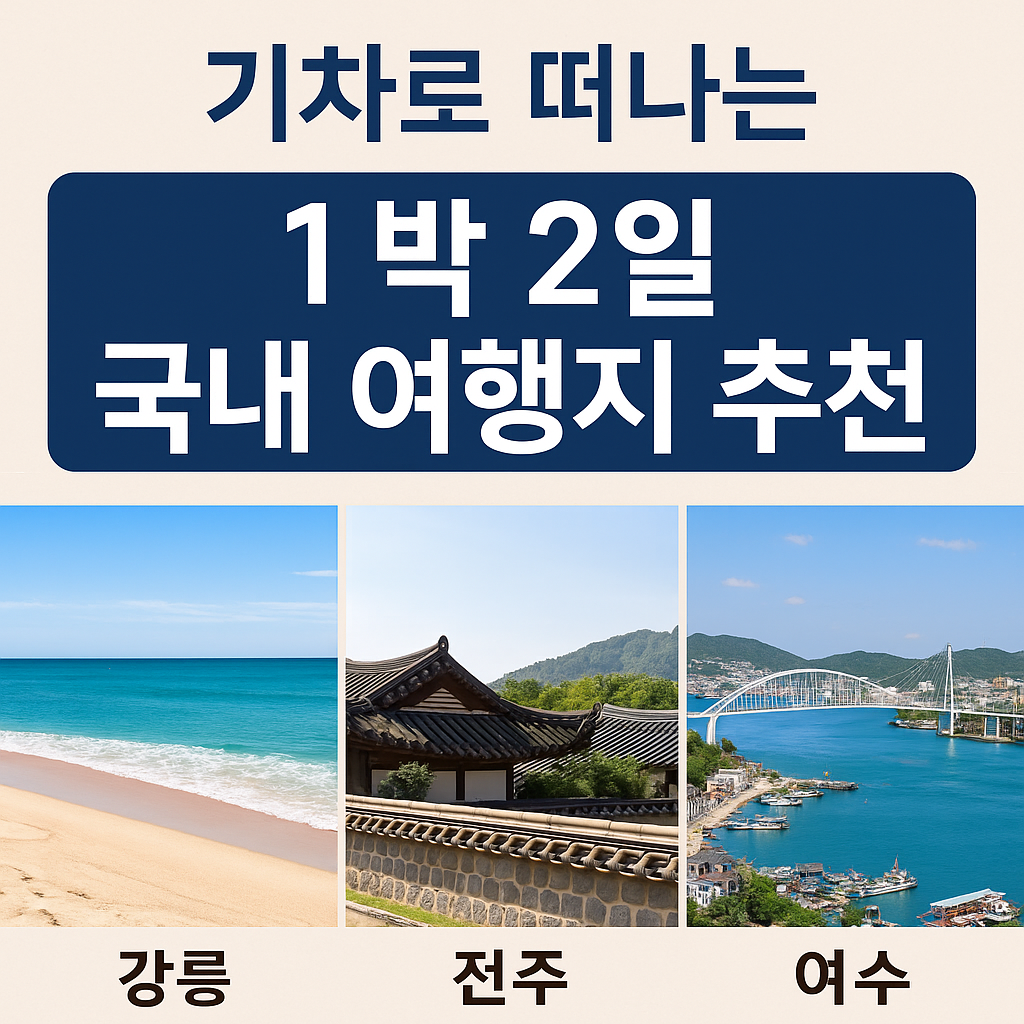 [기차여행 추천] 주말 그냥 보내면 손해! 1박 2일 국내 감성여행지 BEST 3