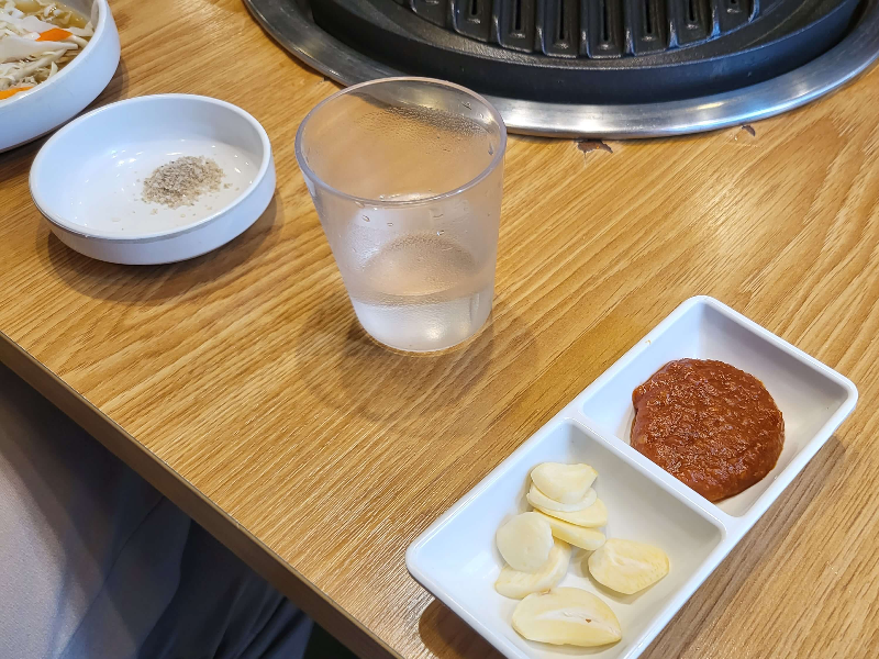 수원 권선구 명가일품화로구이 쌈장 마늘