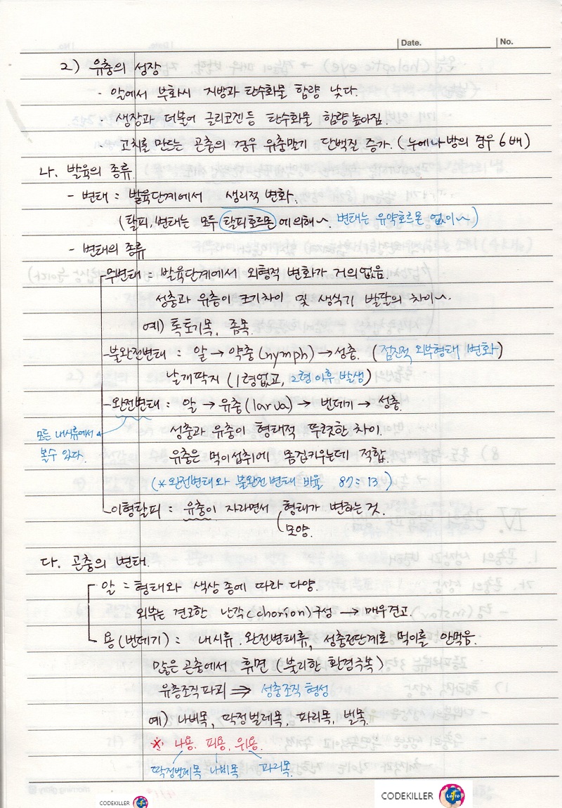 곤충의 변태