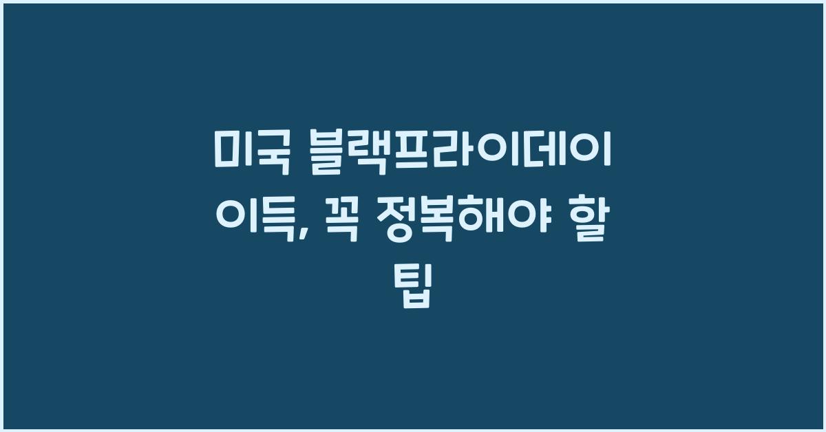 미국 블랙프라이데이